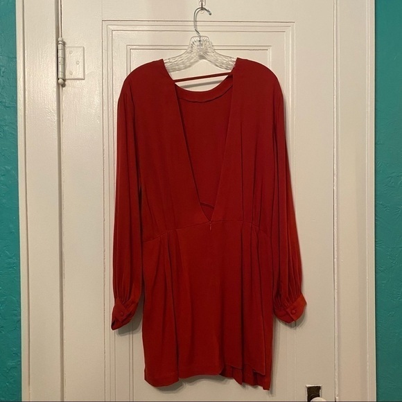 IRO Broken Open-Back Long Sleeve Mini Dress Size 4 NWT Holiday Party Dress - Picture 8 of 8